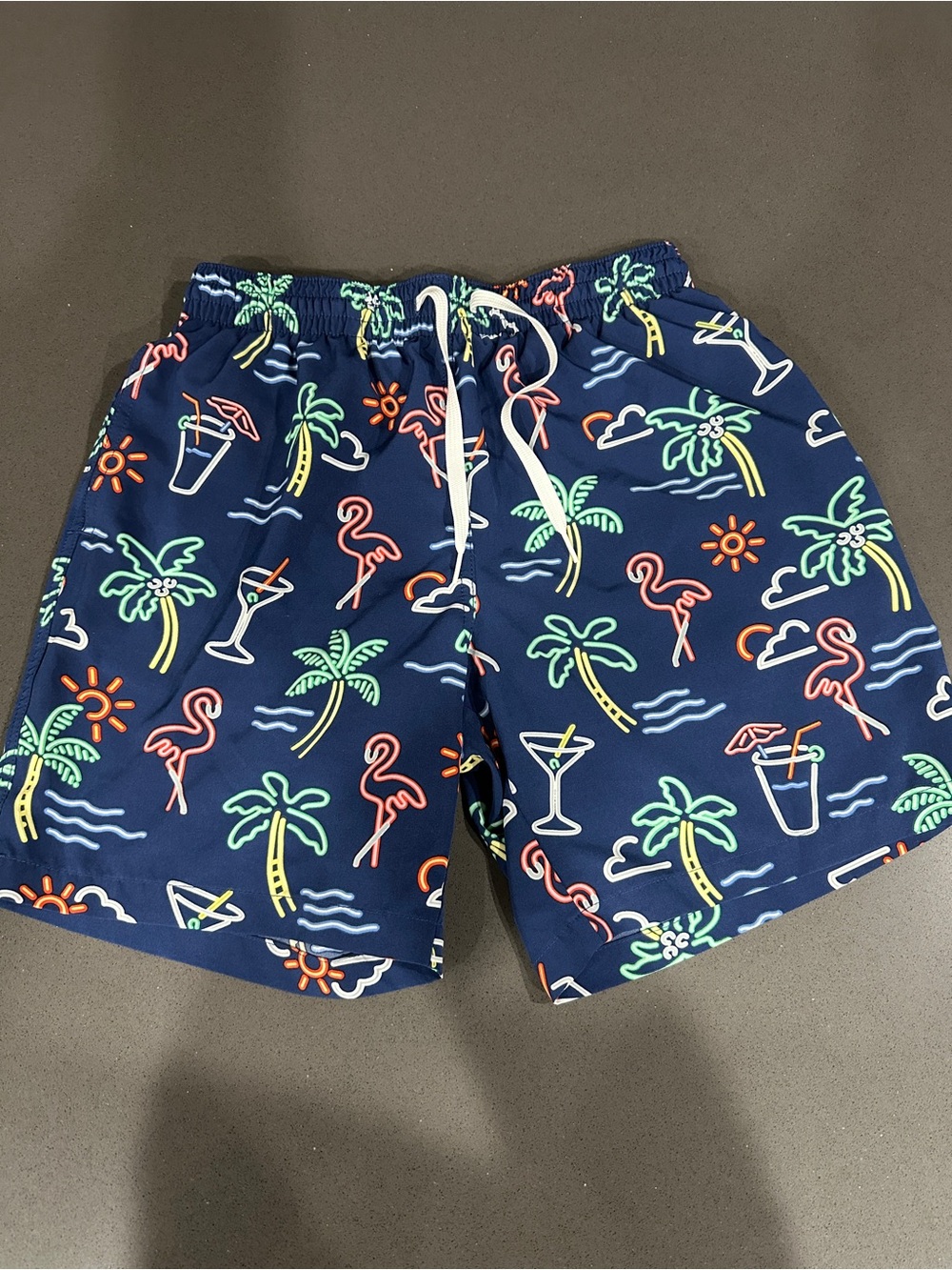 Chubbies The Neon Lights Swim Trunks Men’s Size M 7” Inseam Lined Party